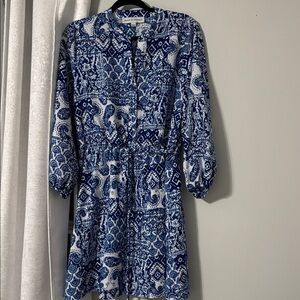 Emma & Michele Blue and White Dress